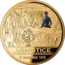 France, Medal, Centenaire de l'Armistice, MS(65-70), Copper Gilt
