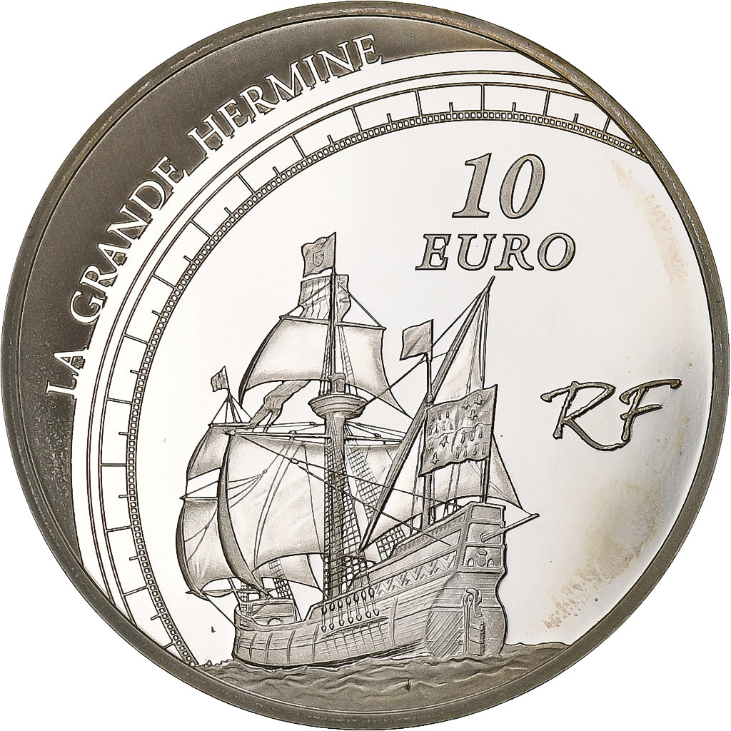 France, Monnaie de Paris, 10 Euro, Jacques Cartier, 2011, Paris, Proof, FDC