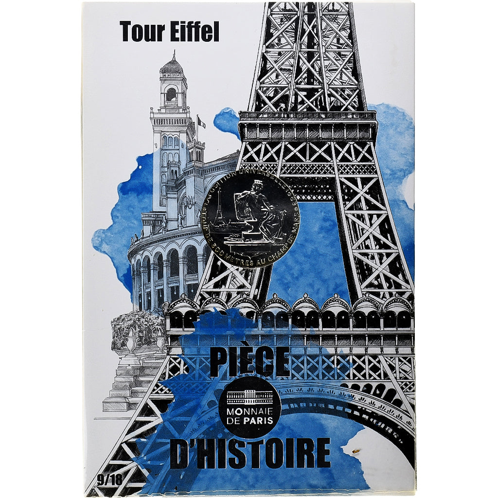 France, 10 Euro, Pièces d'Histoire, 2019, Tour Eiffel, FDC, Argent