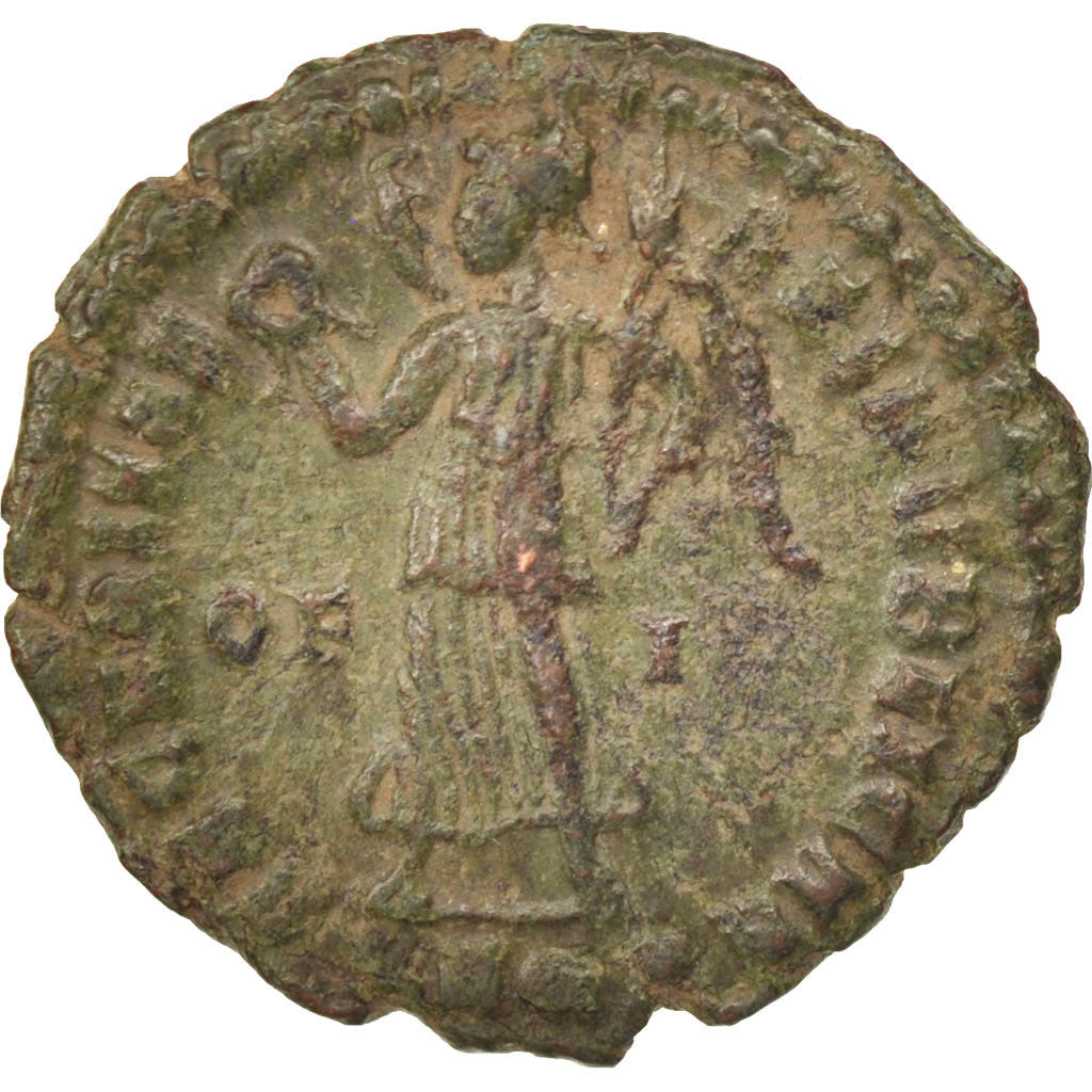 Valens, Nummus, Lyons, VF(20-25), Bronze, RIC #21a, 2.77