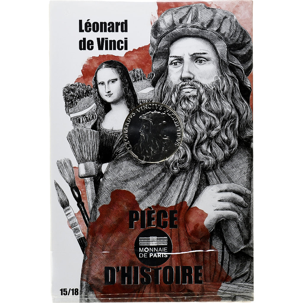 France, 10 Euro, Pièces d'Histoire, 2019, Léonard de Vinci, MS(65-70), Silver