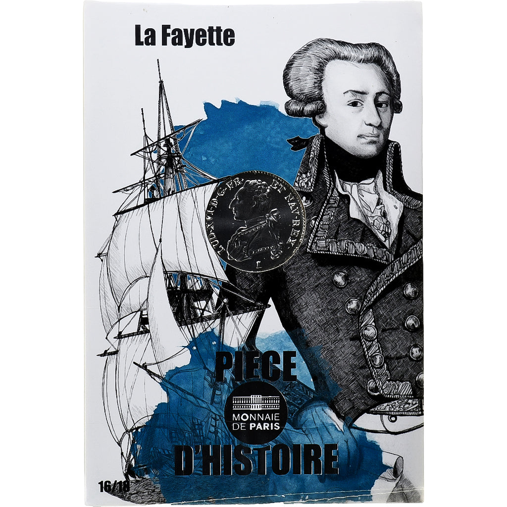 France, 10 Euro, Pièces d'Histoire, 2019, La Fayette, FDC, Argent