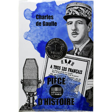 France, 10 Euro, Pièces d'Histoire, 2019, Charles de Gaulle, FDC, Argent