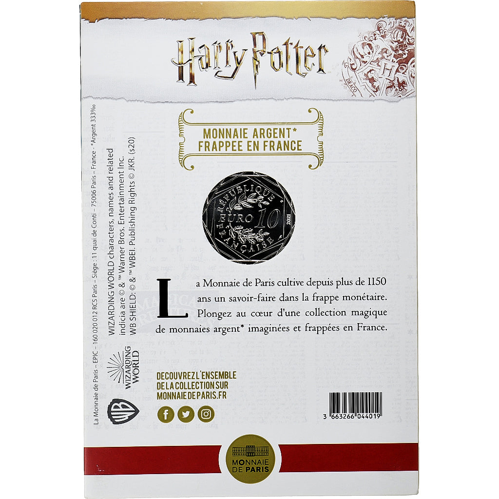 France, 10 Euro, 2021, Monnaie de Paris, Harry Potter et le prince de SANG