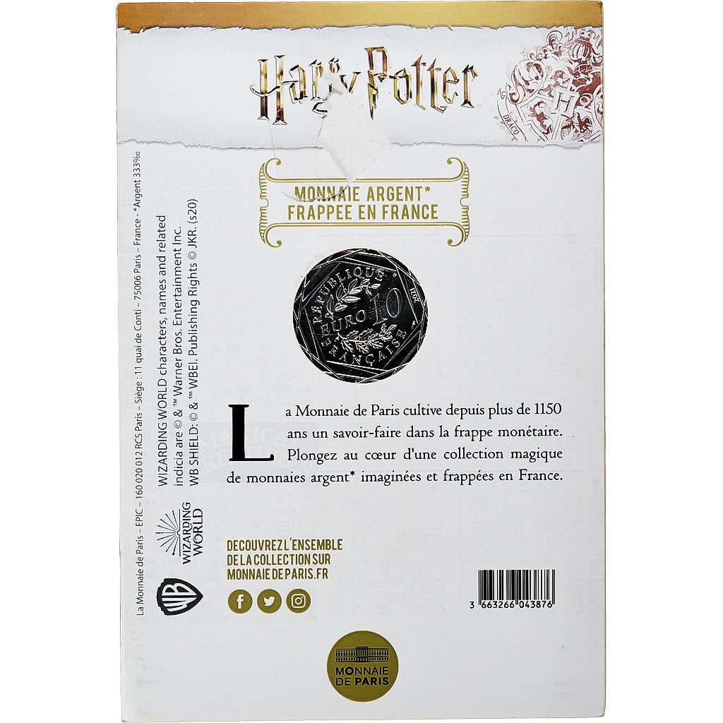 França, 10 Euro, 2021, Monnaie de Paris, Harry Potter. CHATEAU de