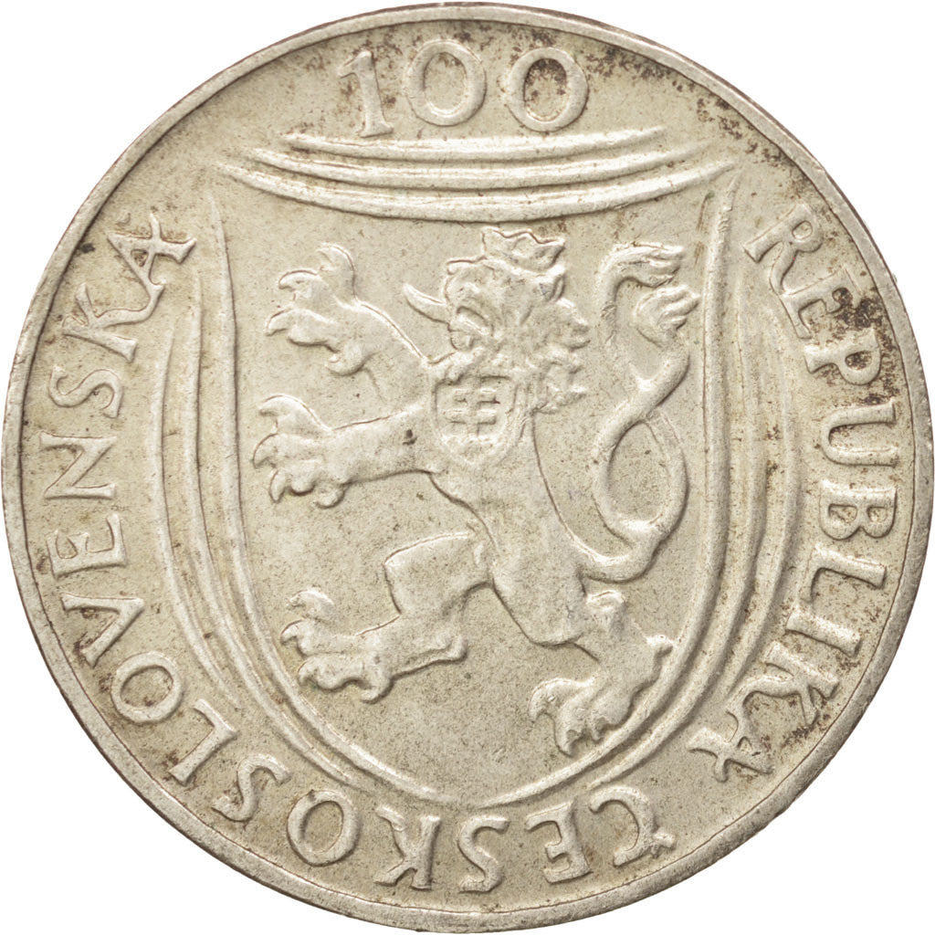 Coin, Czechoslovakia, 100 Korun, 1951, AU(55-58), Silver, KM:33