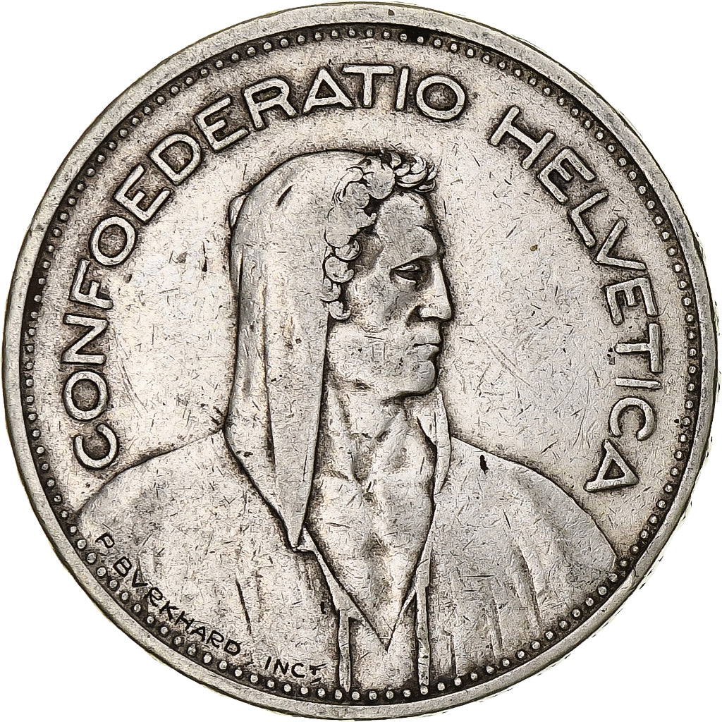 Münze, Schweiz, 5 Francs, 1935, Bern, SS, Silber, KM:40