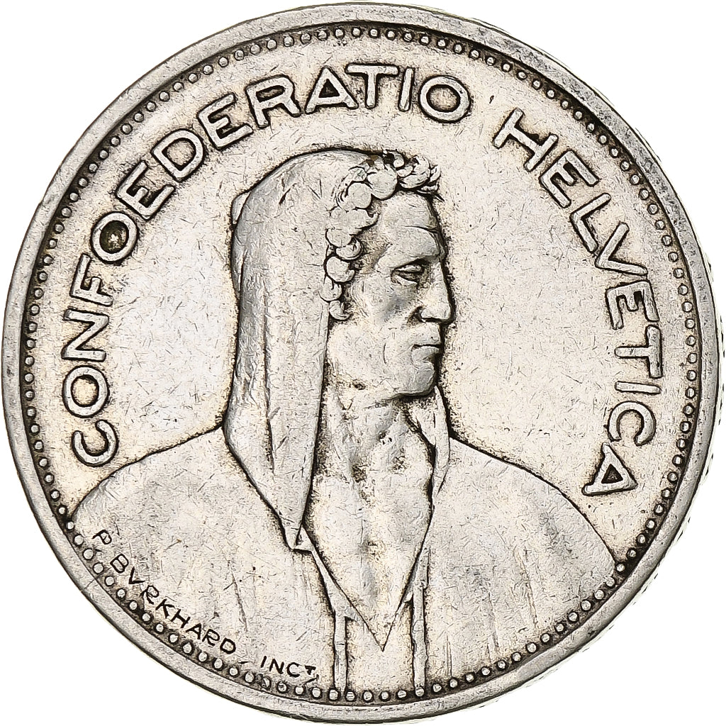 Munten, Zwitserland, 5 Francs, 1939, Bern, ZF, Zilver, KM:40