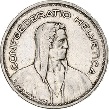 Coin, Switzerland, 5 Francs, 1939, Bern, EF(40-45), Silver, KM:40