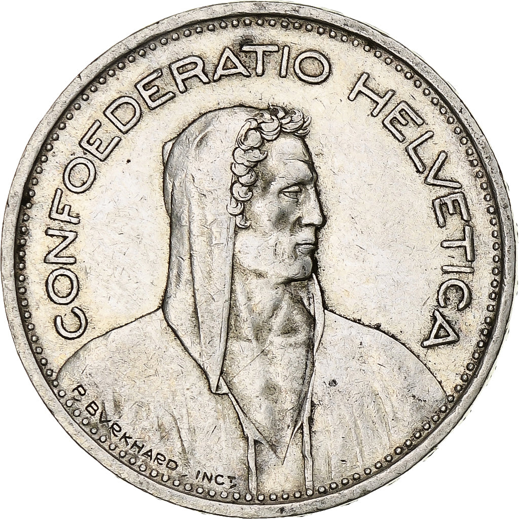 Coin, Switzerland, 5 Francs, 1951, Bern, AU(50-53), Silver, KM:40