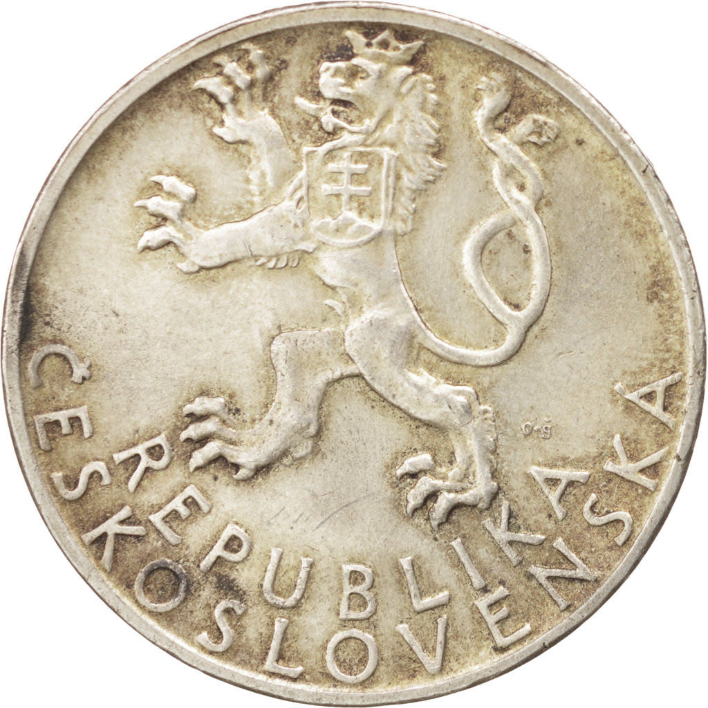 Coin, Czechoslovakia, 50 Korun, 1947, AU(55-58), Silver, KM:24