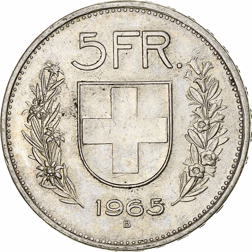 Munten, Zwitserland, 5 Francs, 1965, Bern, PR, Zilver, KM:40