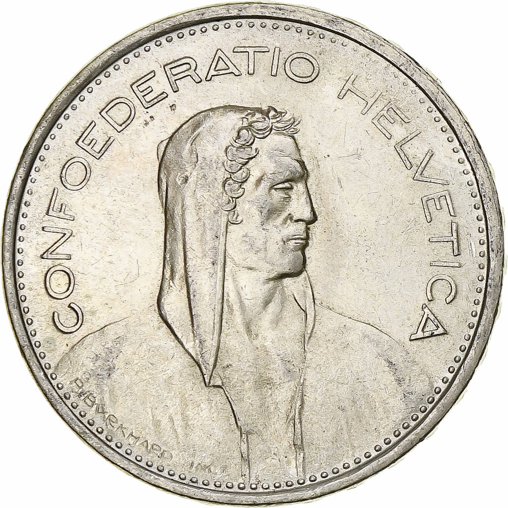 Coin, Switzerland, 5 Francs, 1966, Bern, MS(60-62), Silver, KM:40