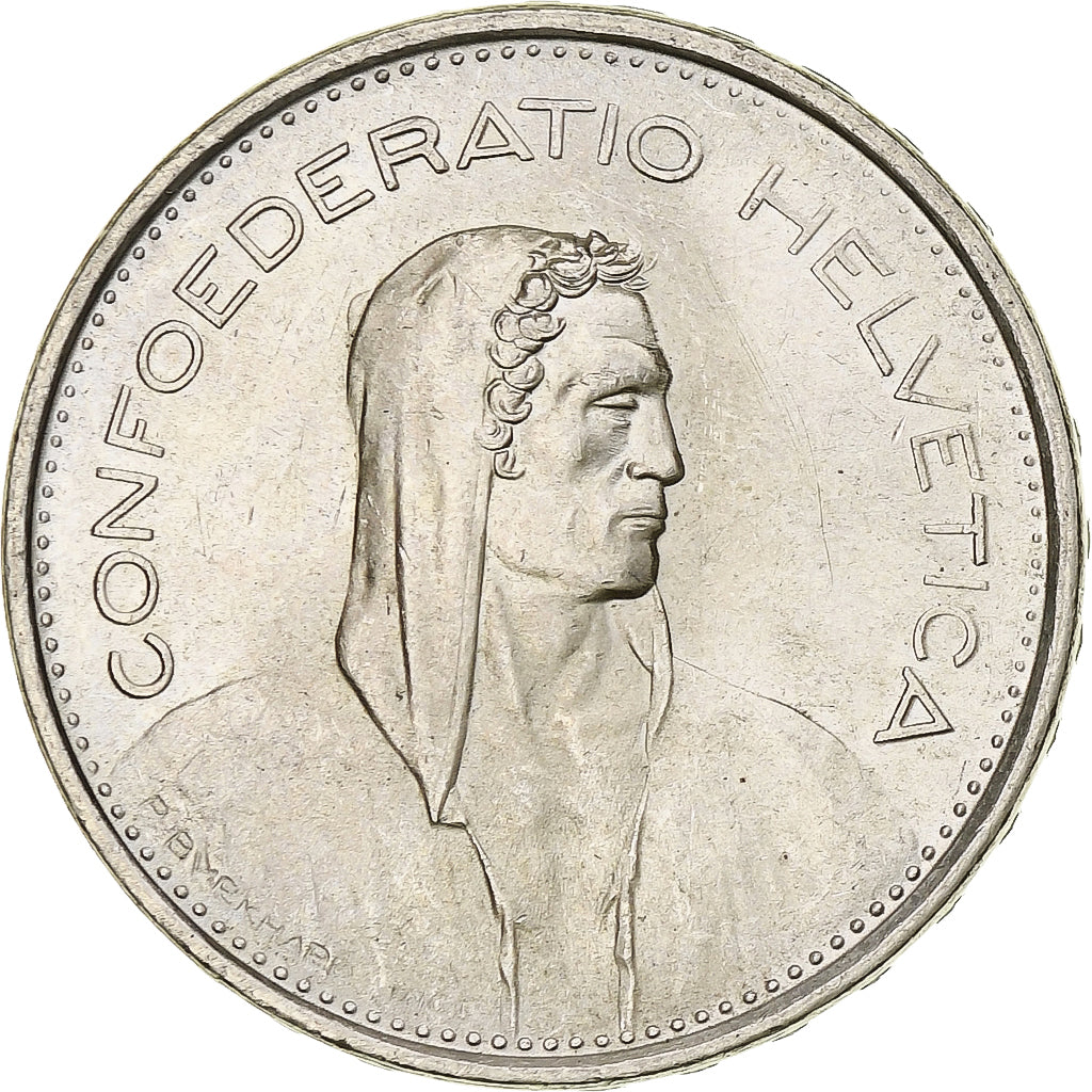 Munten, Zwitserland, 5 Francs, 1967, Bern, PR+, Zilver, KM:40