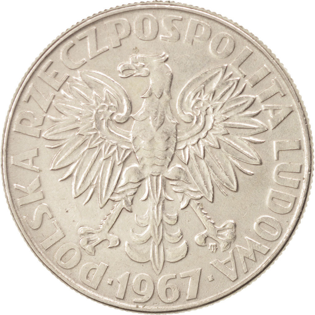 Münze, Polen, 10 Zlotych, 1967, Warsaw, SS+, Copper-nickel, KM:59