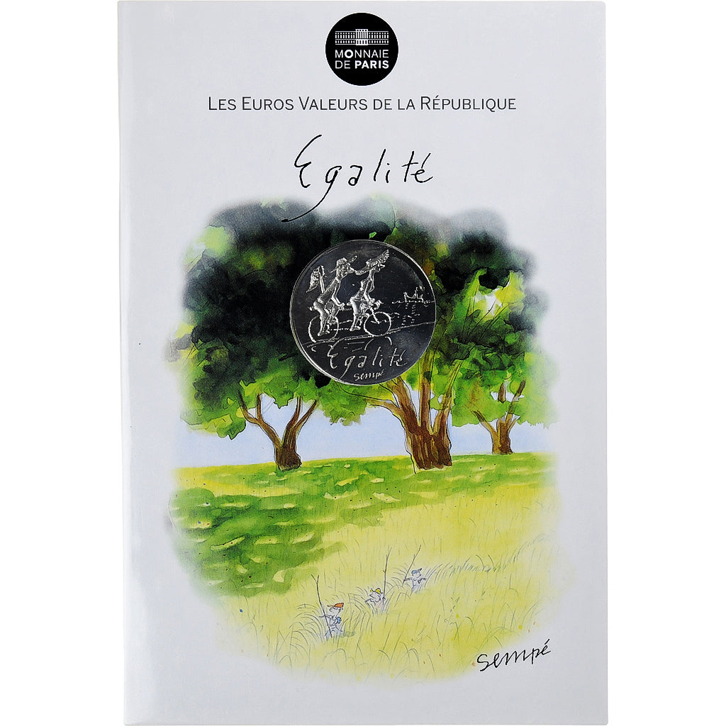 Francja, 10 Euro, Sempé - Été - Égalité, 2014, Monnaie de Paris, MS(65-70)
