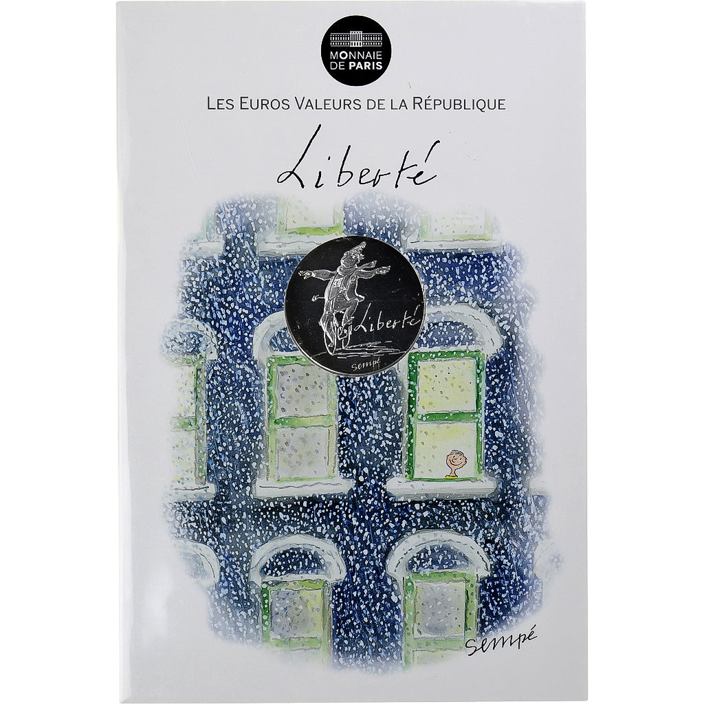 France, 10 Euro, Monnaie de Paris, Sempé - Hiver - Liberté, 2014, Monnaie de