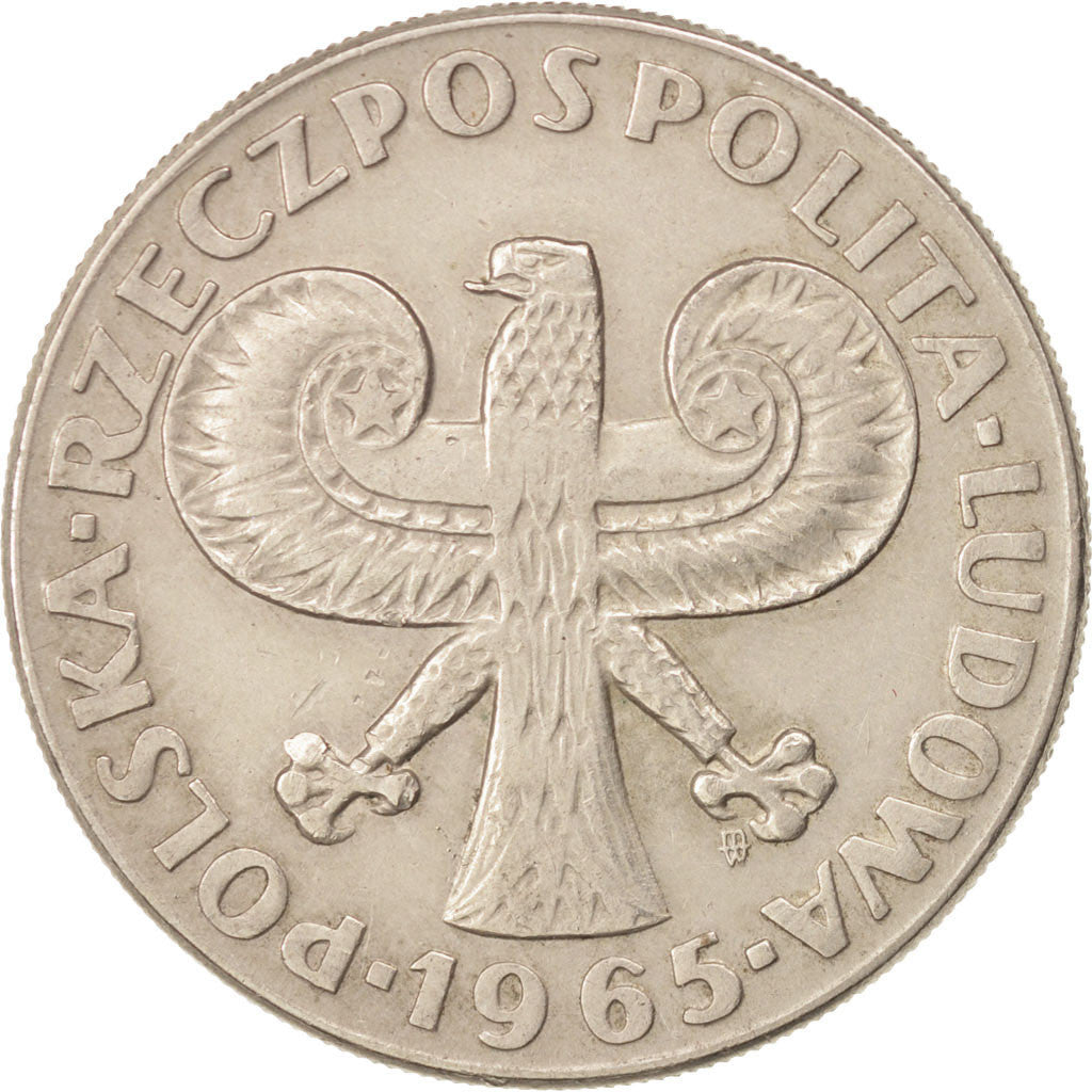 Pologne, 10 Zlotych, 1965, Varsovie, KM 55