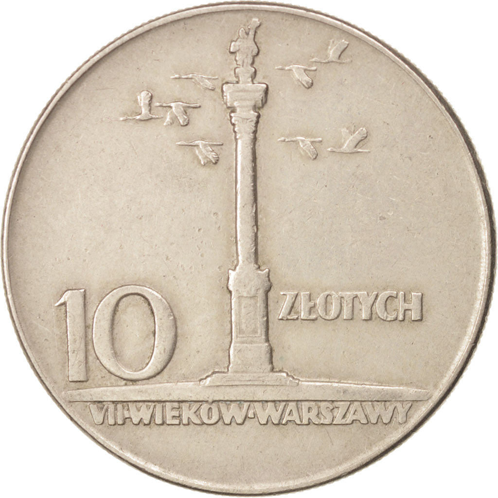 Pologne, 10 Zlotych, 1965, Varsovie, KM 55