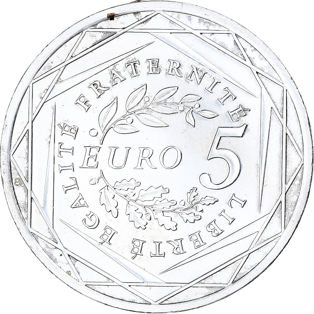 France, 5 Euro, 2008, Semeuse, EF(40-45), Silver, KM:1534