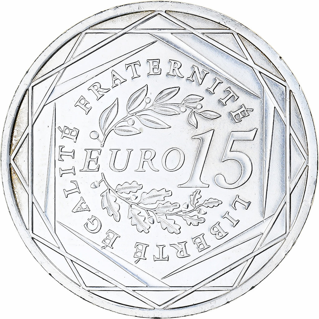 Francja, 15 Euro, Semeuse, 2008, AU(50-53), Srebro, Gadoury:EU288, KM:1535