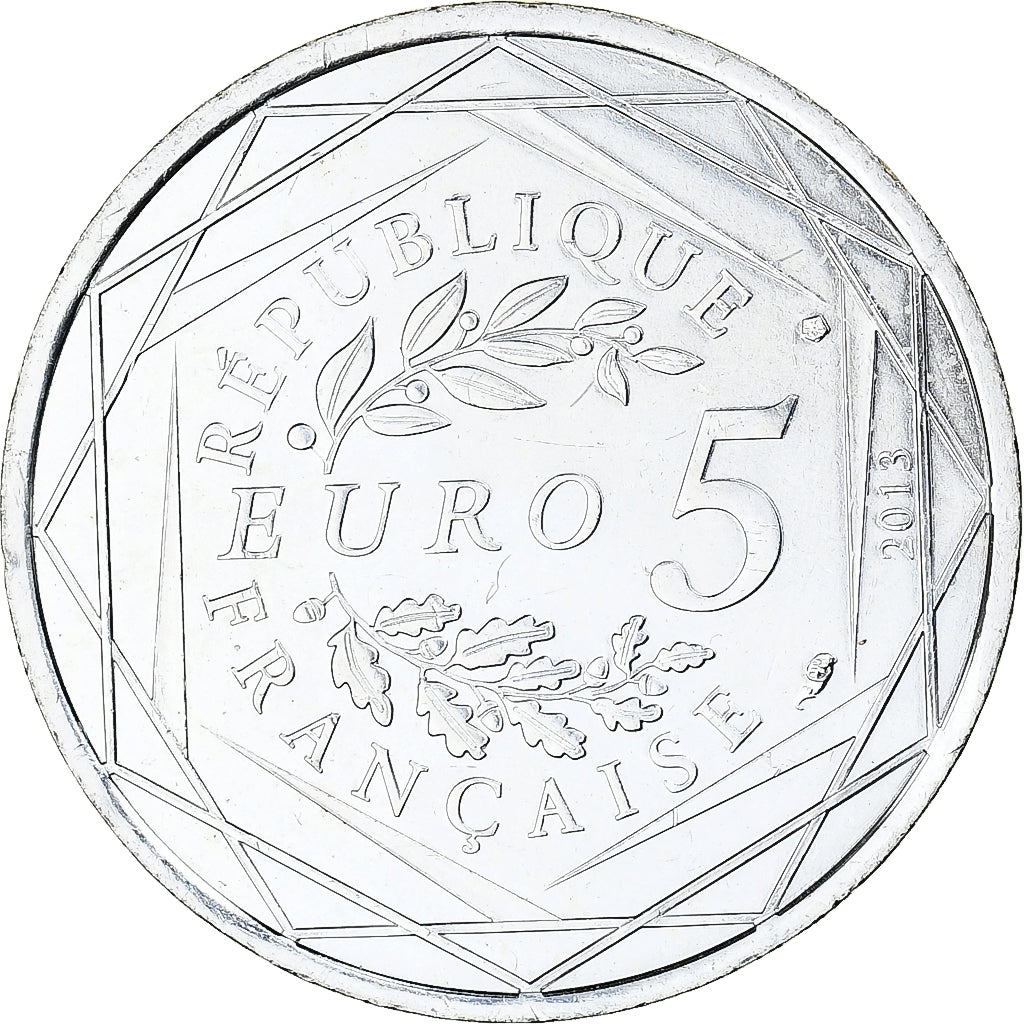 France, 5 Euro, Liberté, 2013, Paris, MS(63), Silver