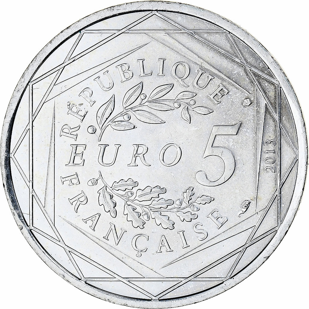 France, 5 Euro, Egalité, 2013, MS(63), Silver, Gadoury:EU646