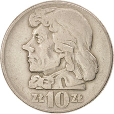 POLAND, 10 Zlotych, 1959, Warsaw, KM #50, EF(40-45), Copper-Nickel, 31, 13.15