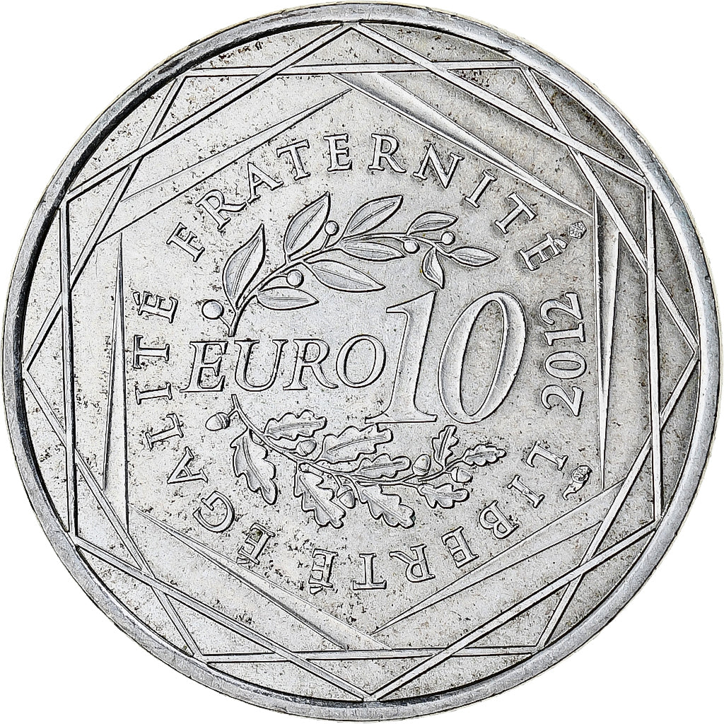 France, 10 Euro, Bretagne, 2012, Paris, MS(63), Silver, KM:1866
