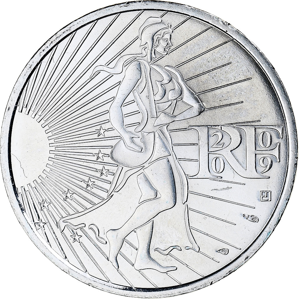 France, 10 Euro, 2009, Semeuse, MS(65-70), Silver, KM:1580