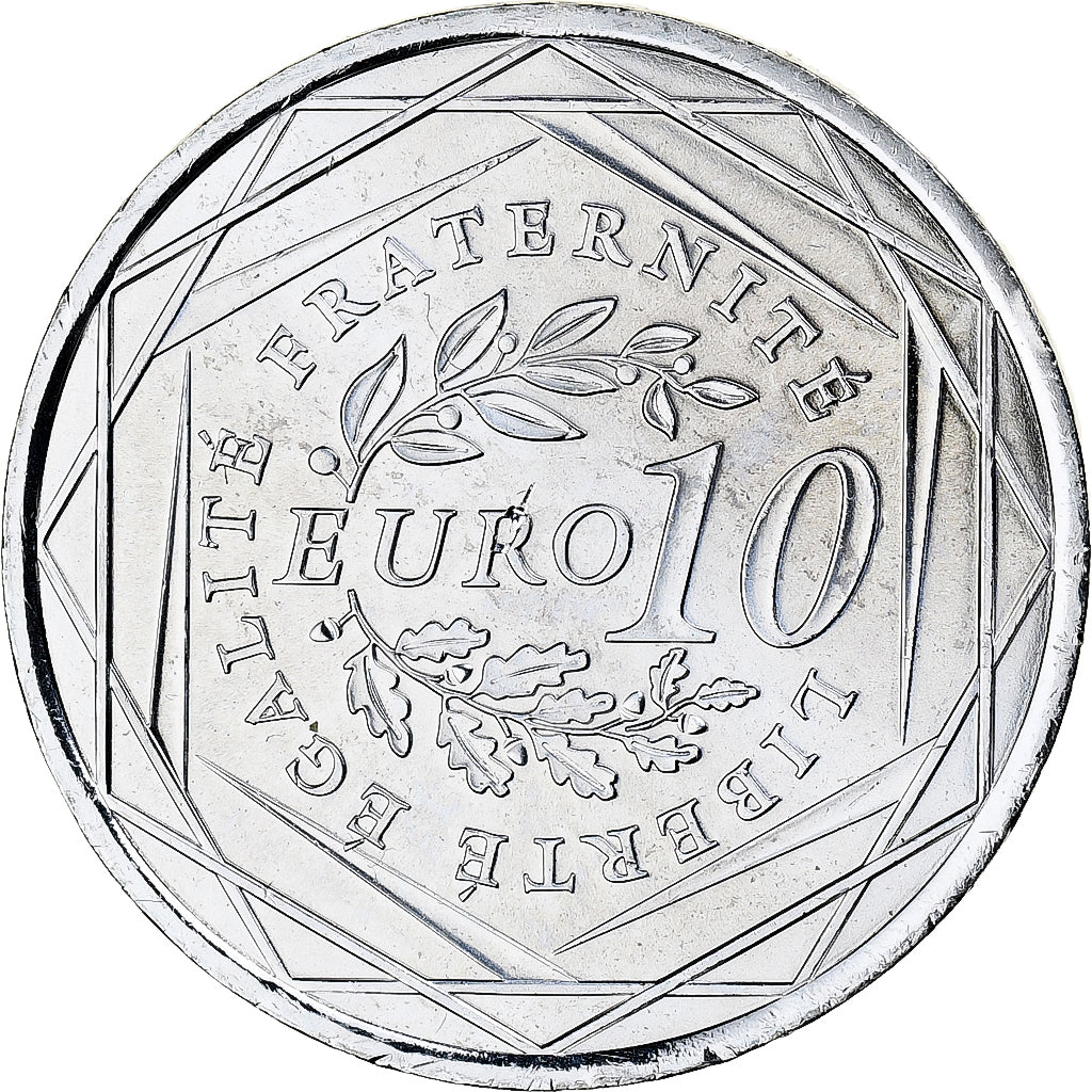 France, 10 Euro, 2009, Semeuse, MS(65-70), Silver, KM:1580