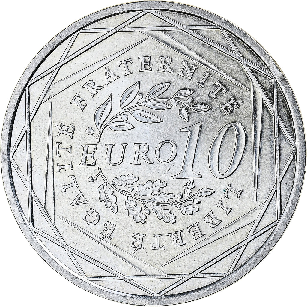 France, 10 Euro, 2009, Semeuse, MS(64), Silver, KM:1580