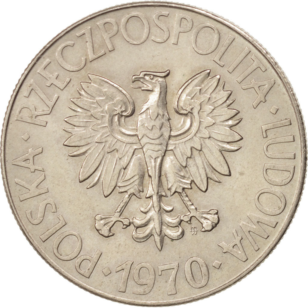 Coin, Poland, 10 Zlotych, 1970, Warsaw, AU(55-58), Copper-nickel, KM:50a