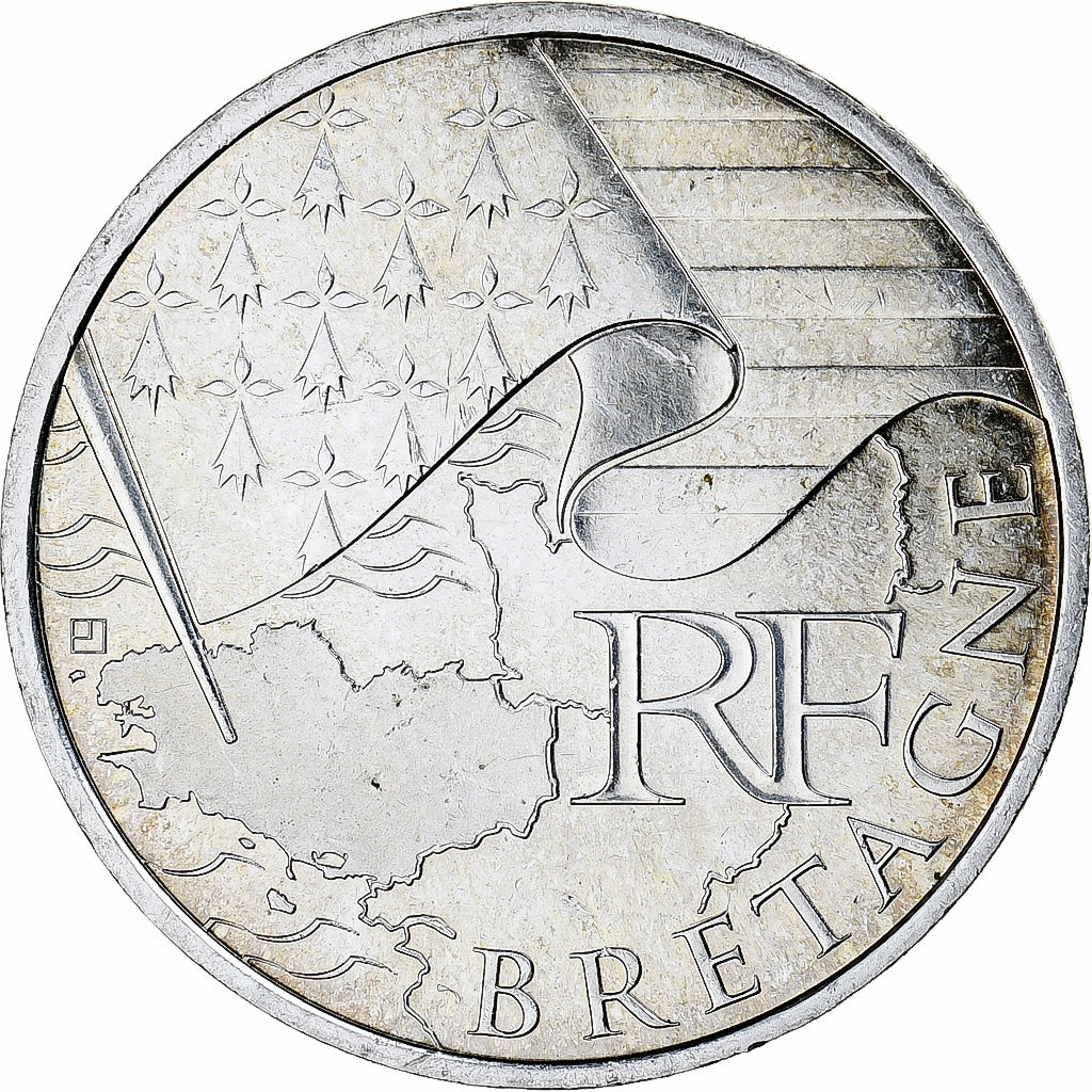 Frankreich, 10 Euro, Euros des régions, 2010, Monnaie de Paris, Bretagne, UNZ