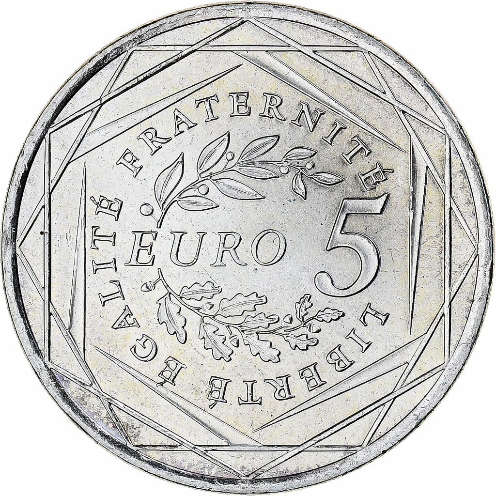 France, 5 Euro, 2008, Monnaie de Paris, Semeuse, MS(64), Silver, KM:1534