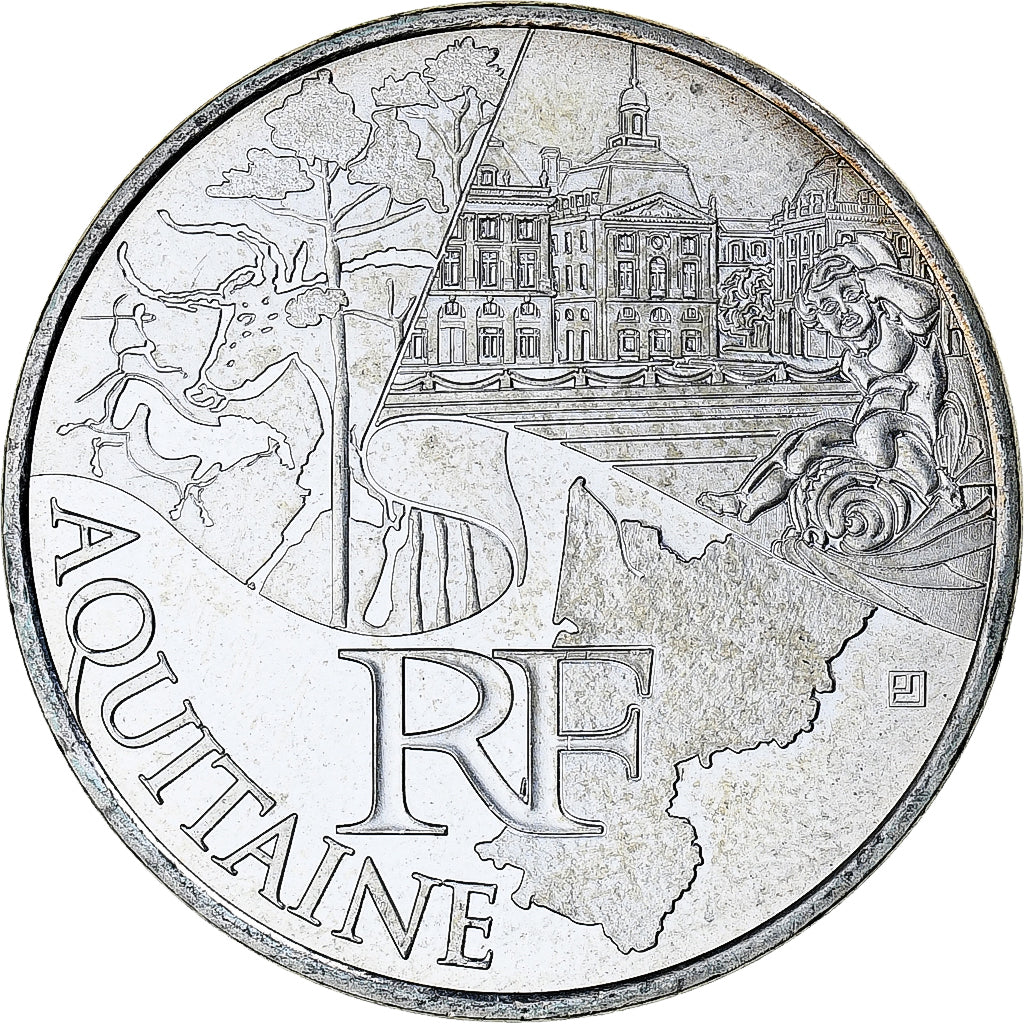 France, 10 Euro, Aquitaine, 2011, Paris, SPL+, Argent, KM:1727