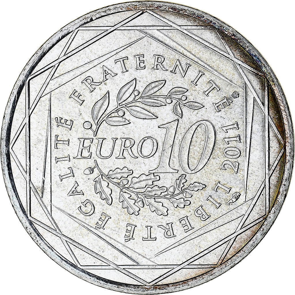 France, 10 Euro, Aquitaine, 2011, Paris, SPL+, Argent, KM:1727