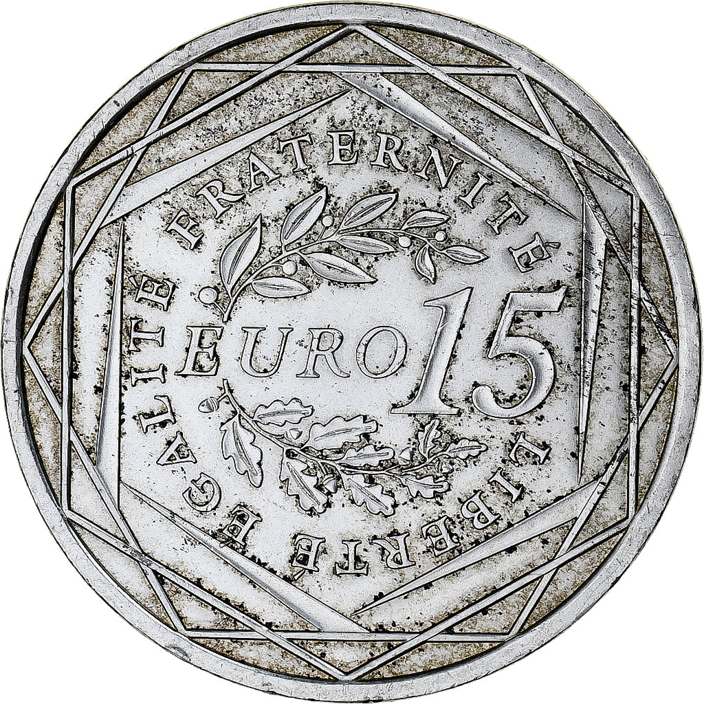 France, 15 Euro, 2008, MS(63), Silver, Gadoury:EU288, KM:1535