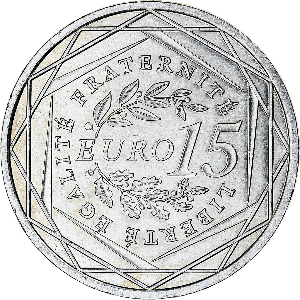 France, 15 Euro, 2008, MS(64), Silver, Gadoury:EU288, KM:1535