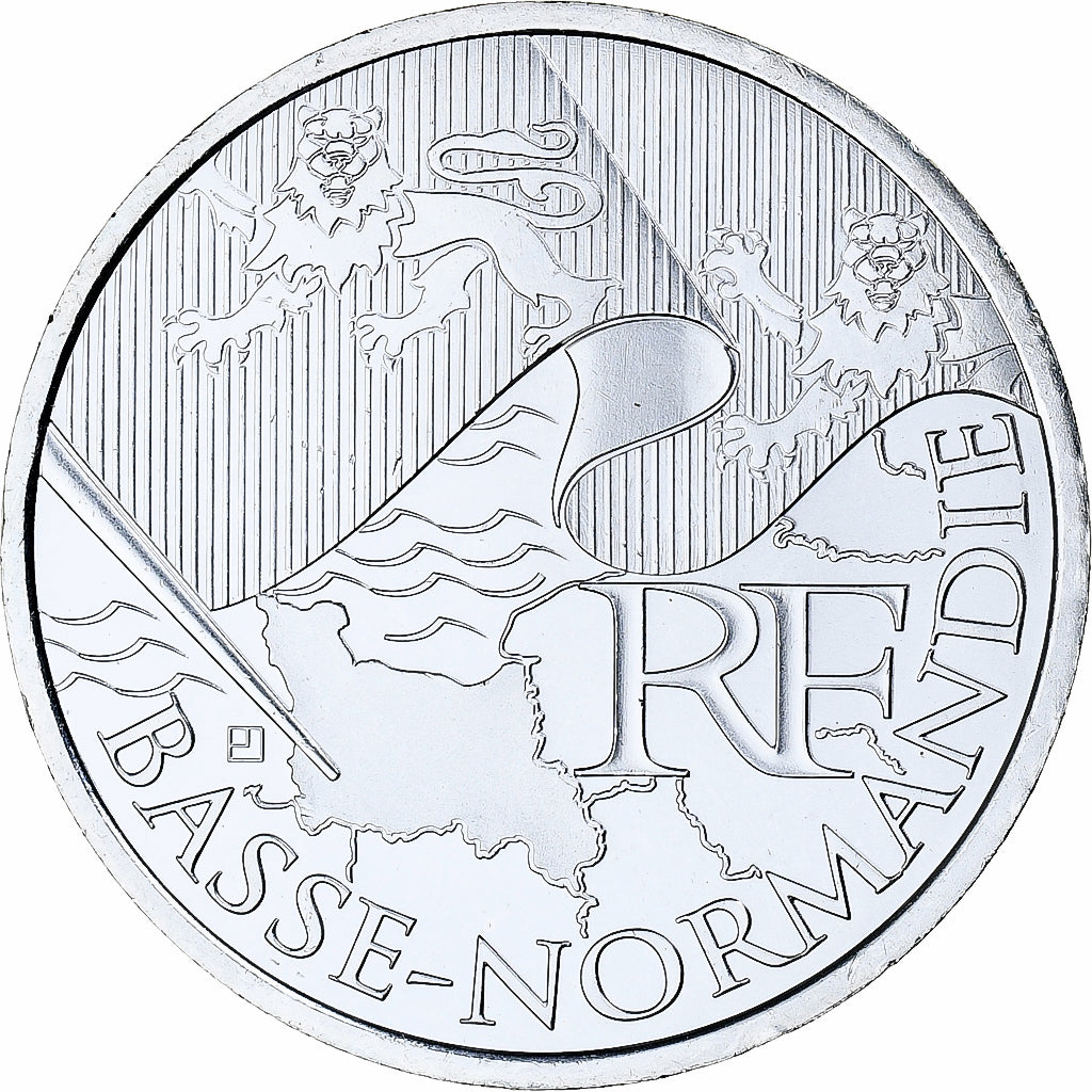 Francja, 10 Euro, Euros des régions, 2010, Monnaie de Paris, Basse-Normandie