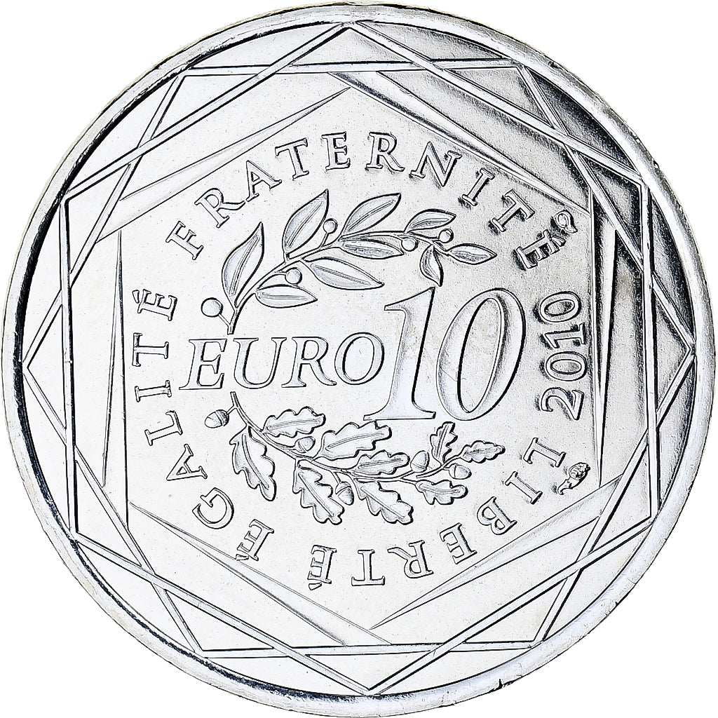 Francja, 10 Euro, Euros des régions, 2010, Monnaie de Paris, Aquitaine