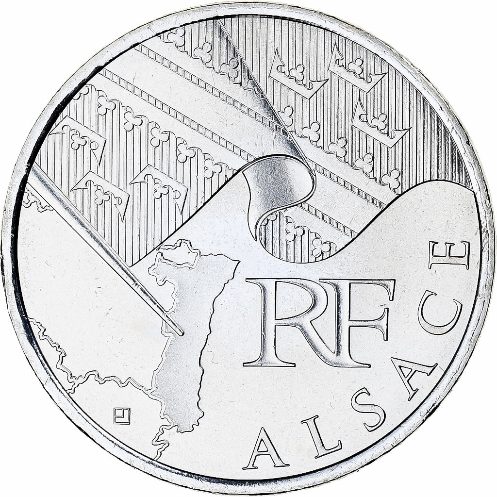 Francja, 10 Euro, Euros des régions, 2010, Monnaie de Paris, Alsace, MS(65-70)