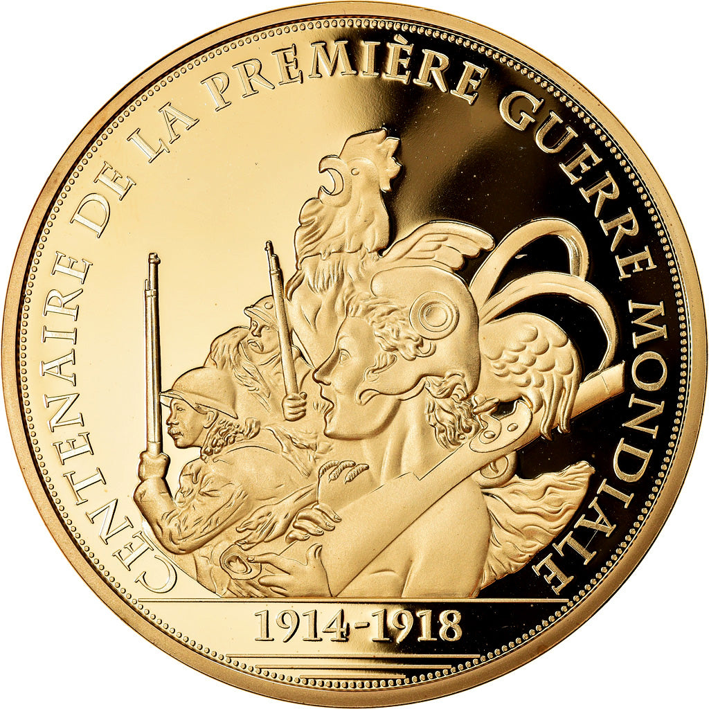 Francia, medalla, Première Guerre, Maréchal Foch, FDC, Copper Gilt