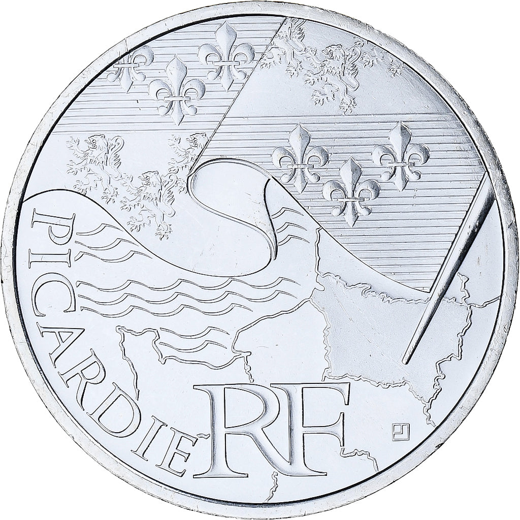 Francja, 10 Euro, Euros des régions, 2010, Monnaie de Paris, Picardie