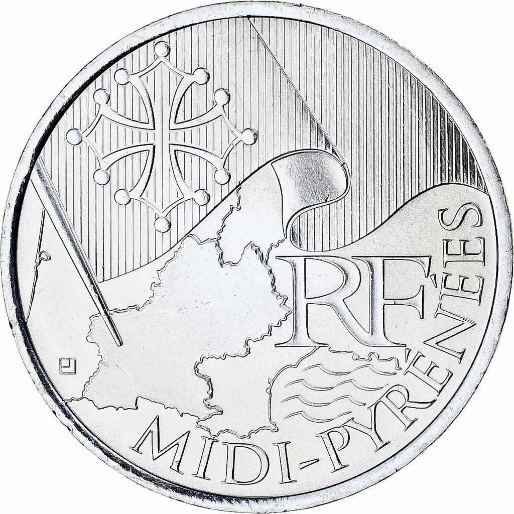 France, 10 Euro, Euros des régions, 2010, Monnaie de Paris, Midi-Pyrénées