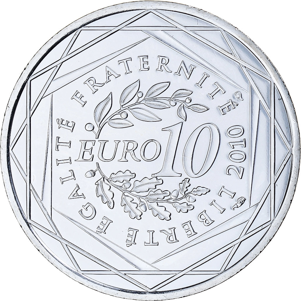 France, 10 Euro, Corse, 2010, MS(65-70), Silver