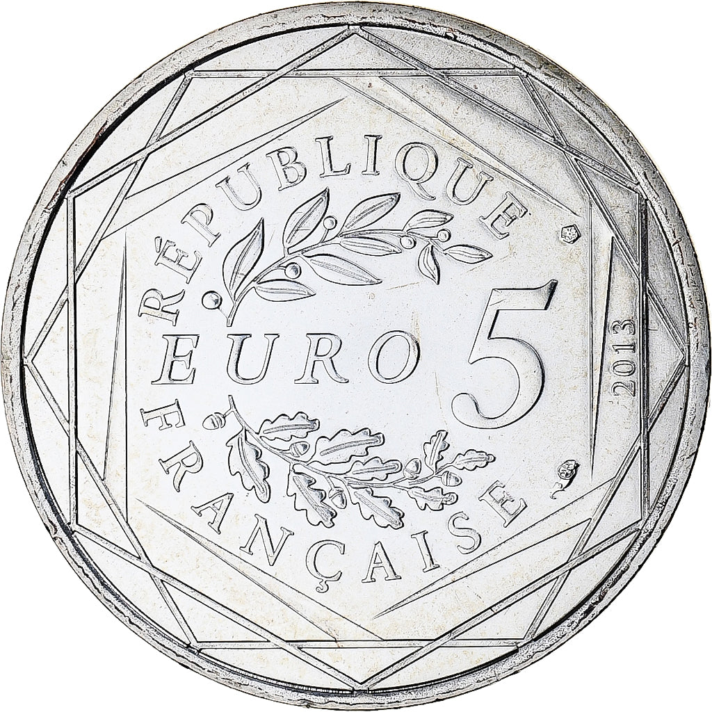 France, 5 Euro, Fraternité, 2013, MS(65-70), Silver, Gadoury:EU647