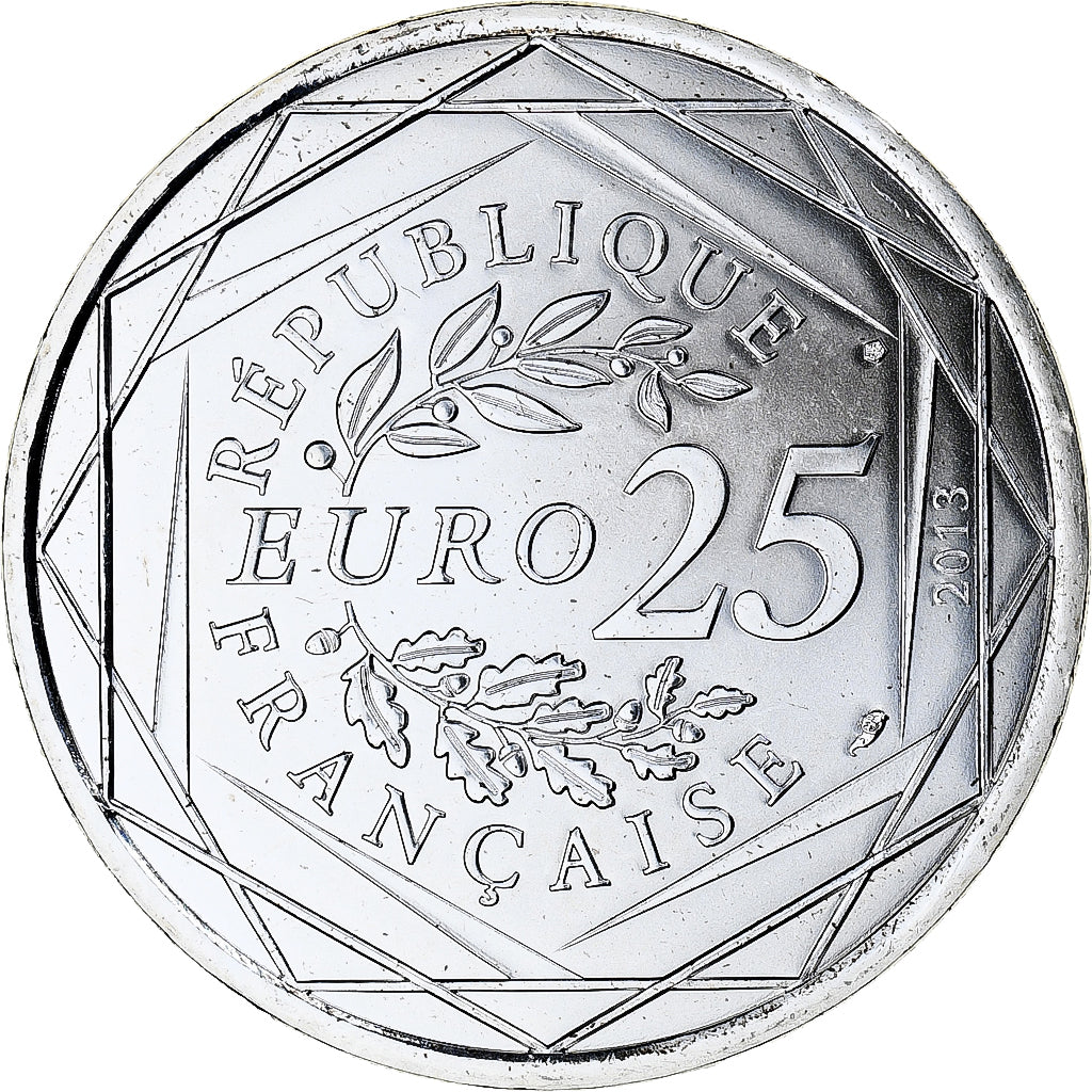France, 25 Euro, Respect, 2013, MS(65-70), Silver