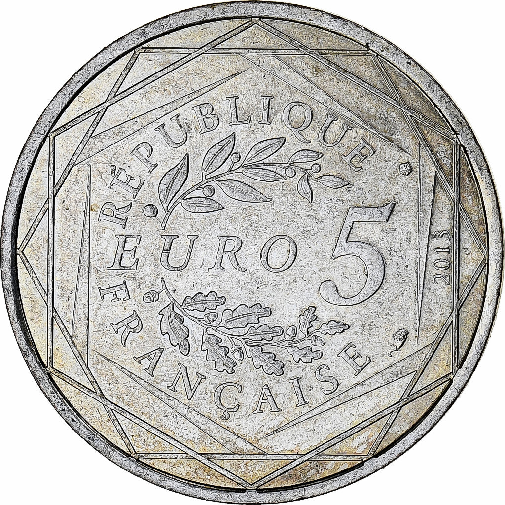 Francia, 5 Euros, 2013, SPL, Argento