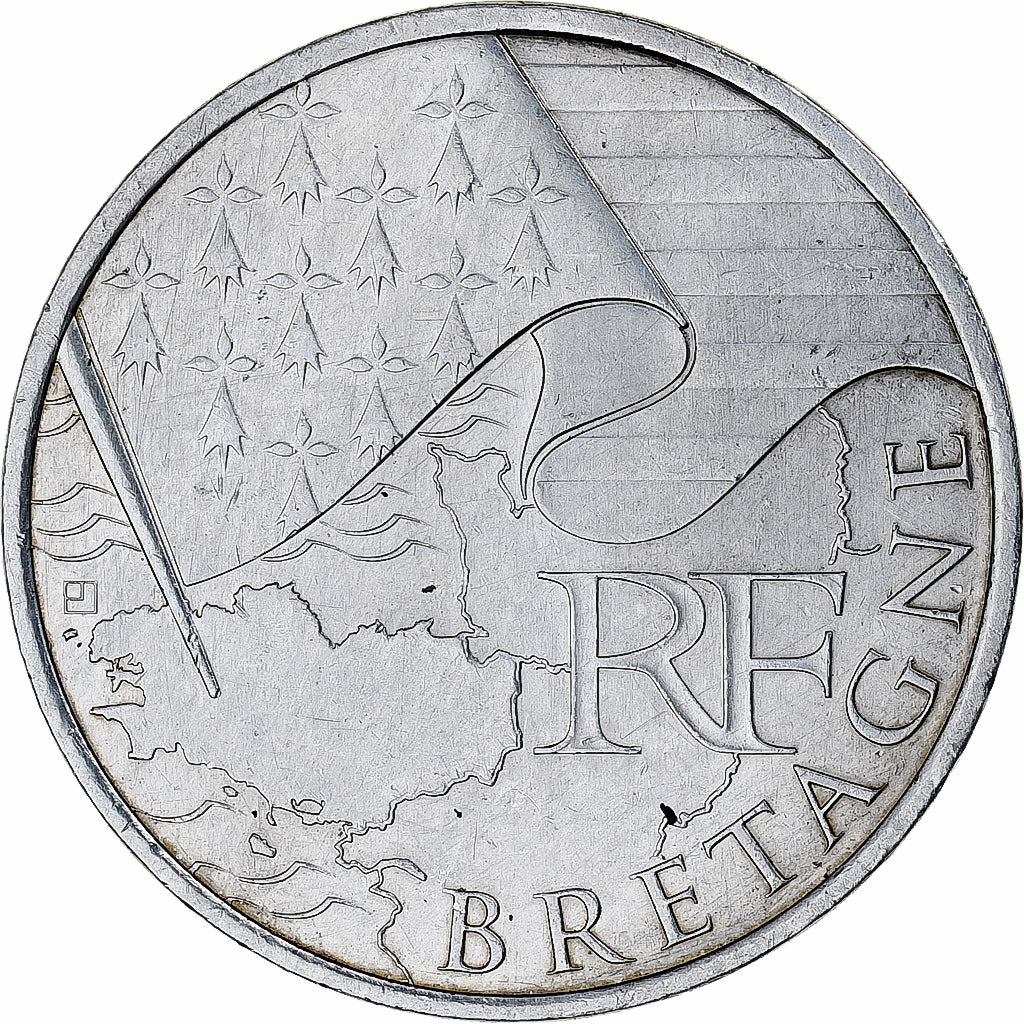 Francja, 10 Euro, Euros des régions, 2010, Monnaie de Paris, Bretagne